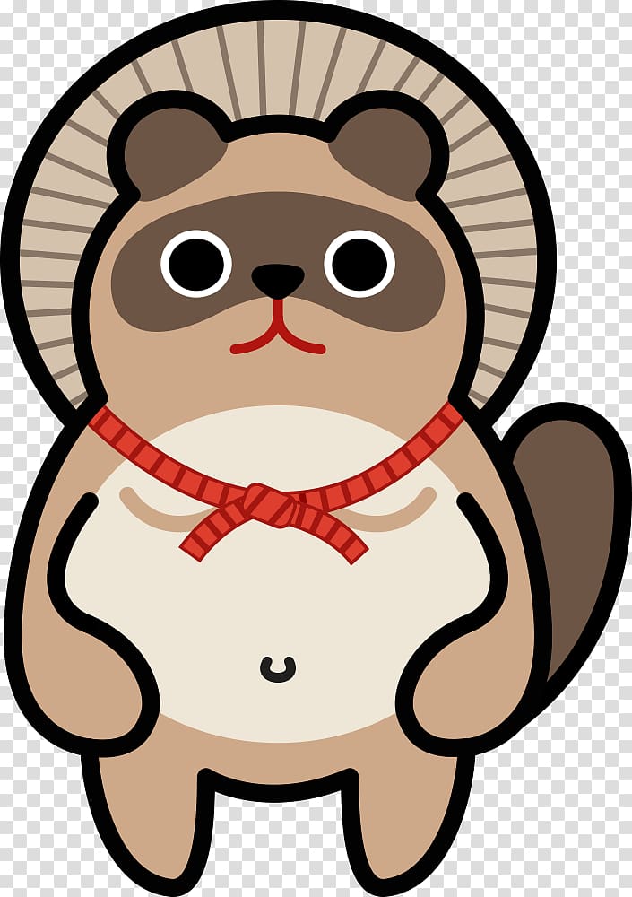 Shōjō-ji Teru teru bōzu Japanese raccoon dog Tanuki-bayashi Legend, Tanuki transparent background PNG clipart