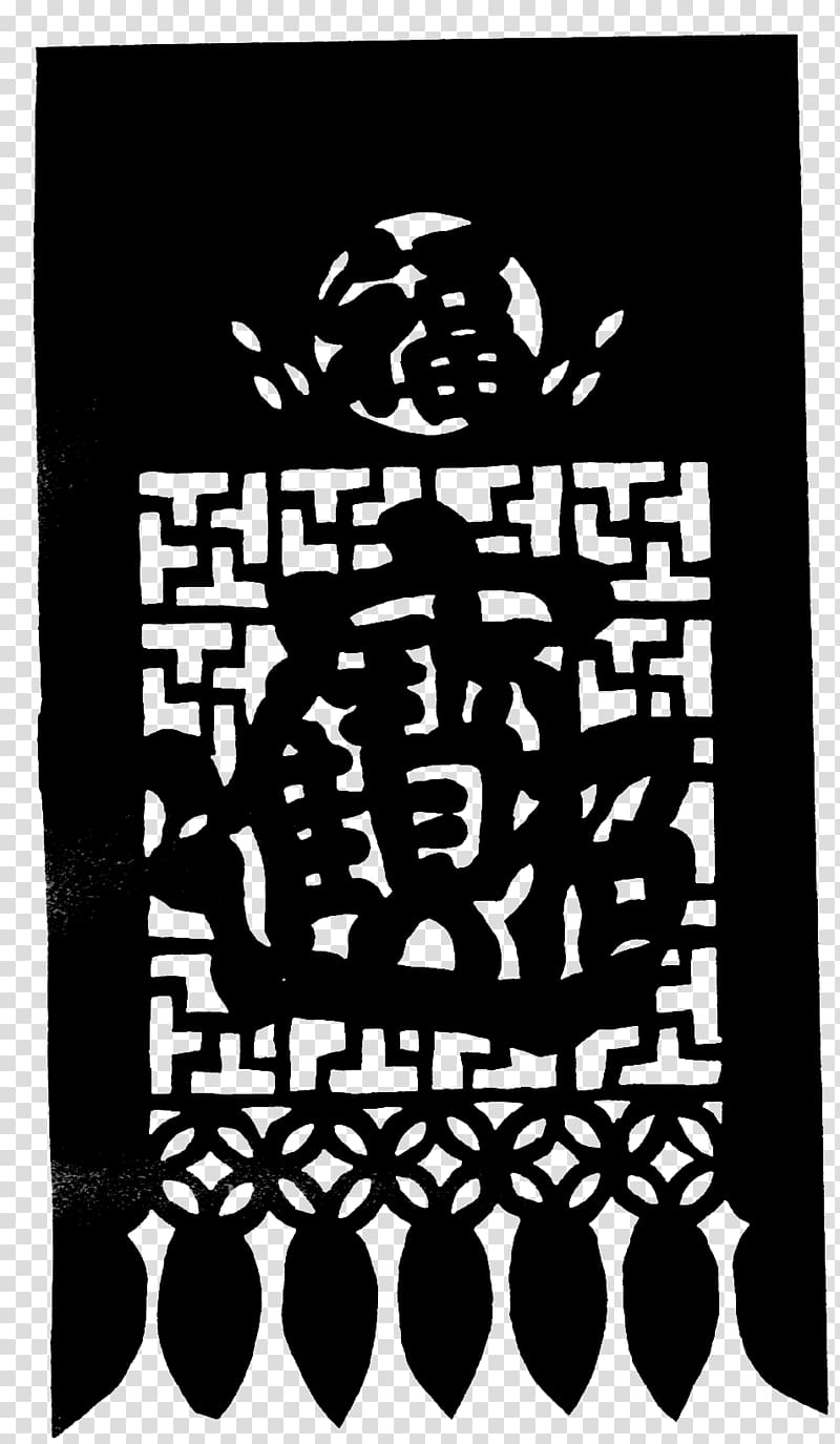 Black Graphic design White Pattern, Door flower light transparent background PNG clipart