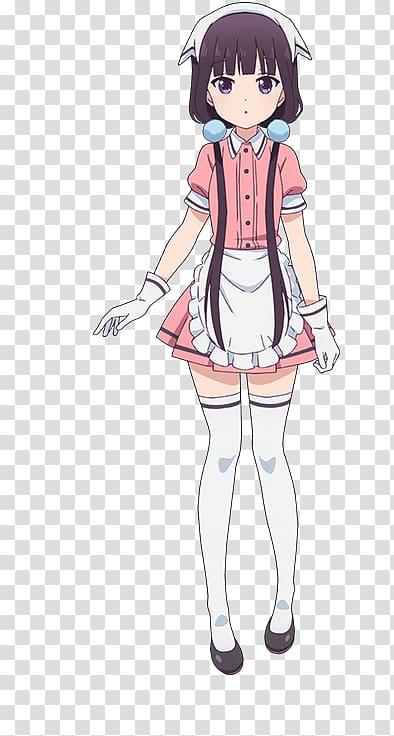 Blend S Cosplay Costume French maid Wig, cosplay transparent background PNG clipart