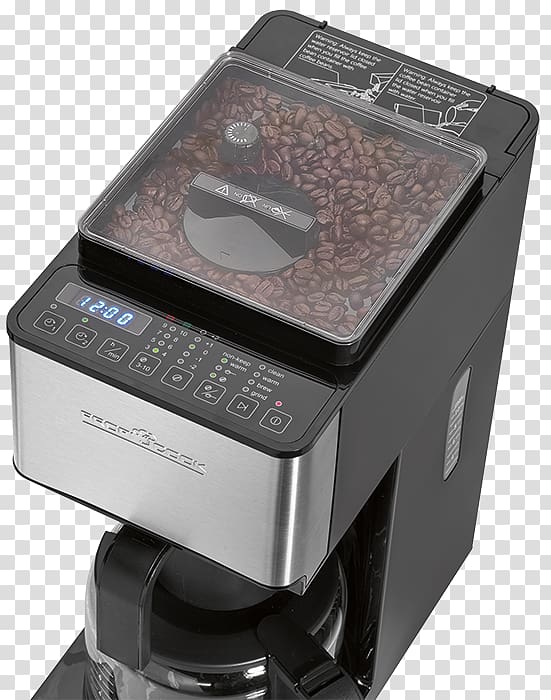 Coffeemaker Proficook Cafetière avec moulin à café PC-KA 1138 1,25 L 900 W Burr mill, Coffee transparent background PNG clipart