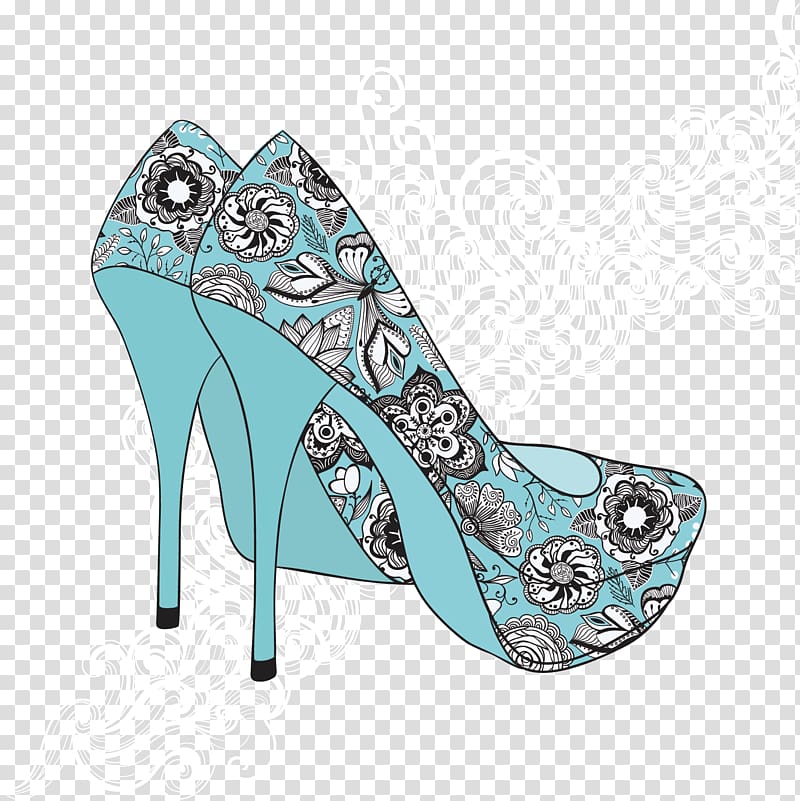 High-heeled footwear Shoe Fashion, A pair of high heels transparent background PNG clipart