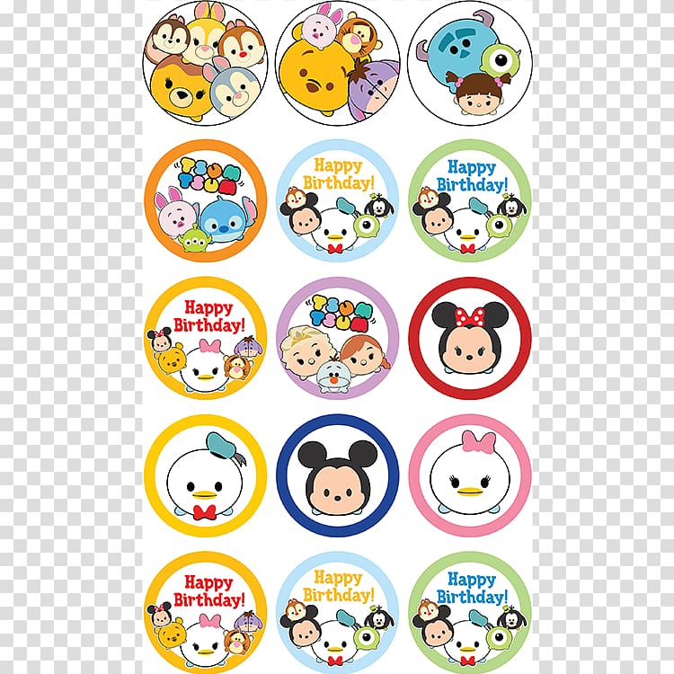 Cupcake Birthday cake Frosting & Icing Disney Tsum Tsum, cupcake topper transparent background PNG clipart