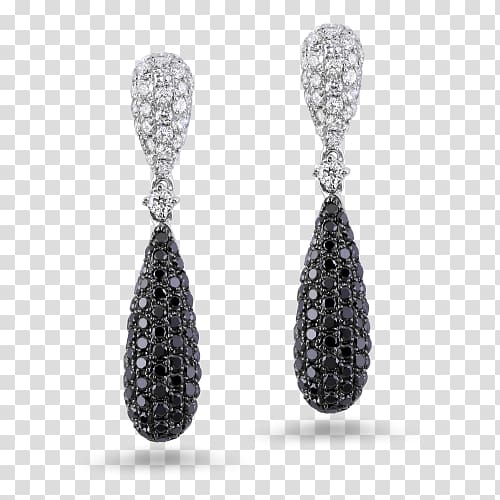 Earring Diamond Carat Carbonado, diamond drop earrings transparent background PNG clipart