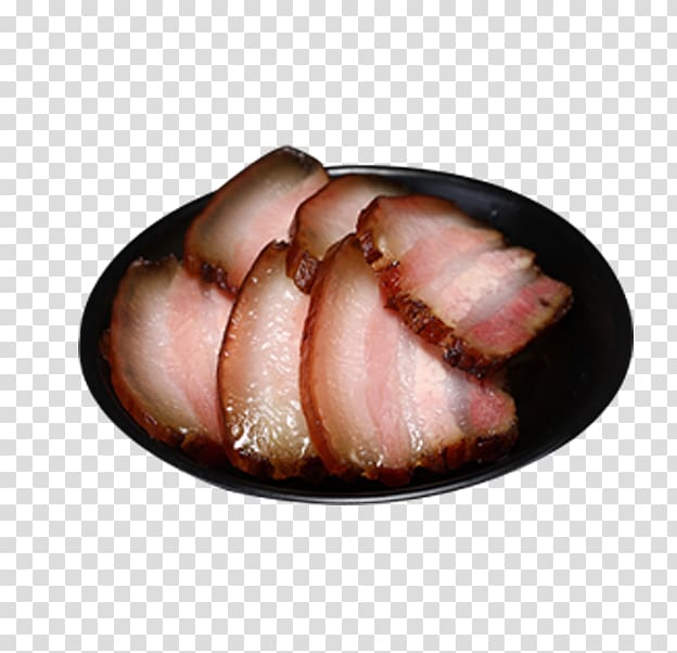 Back bacon Chinese sausage Ham Meat, Streaky bacon transparent background PNG clipart
