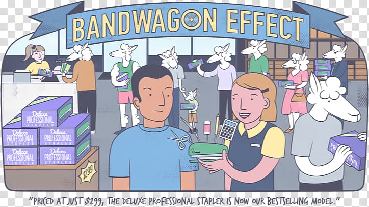 Bandwagon effect Cognitive bias Fallacy Argumentum ad populum Decision-making, to observe and learn from real life transparent background PNG clipart