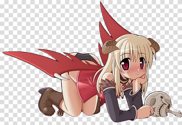 Anime Satan Waifu Moe Devil, Anime transparent background PNG clipart