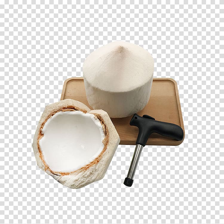 Coconut milk Copra Machine, Cut green coconut copra transparent background PNG clipart