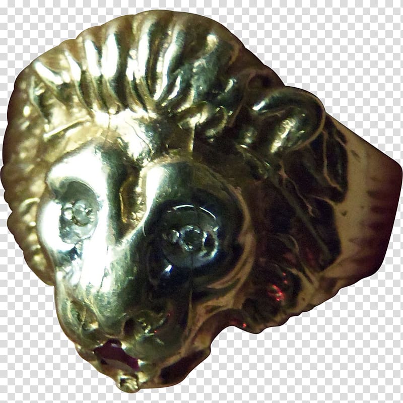 Colored gold Ring Lion Carat, lion head transparent background PNG clipart