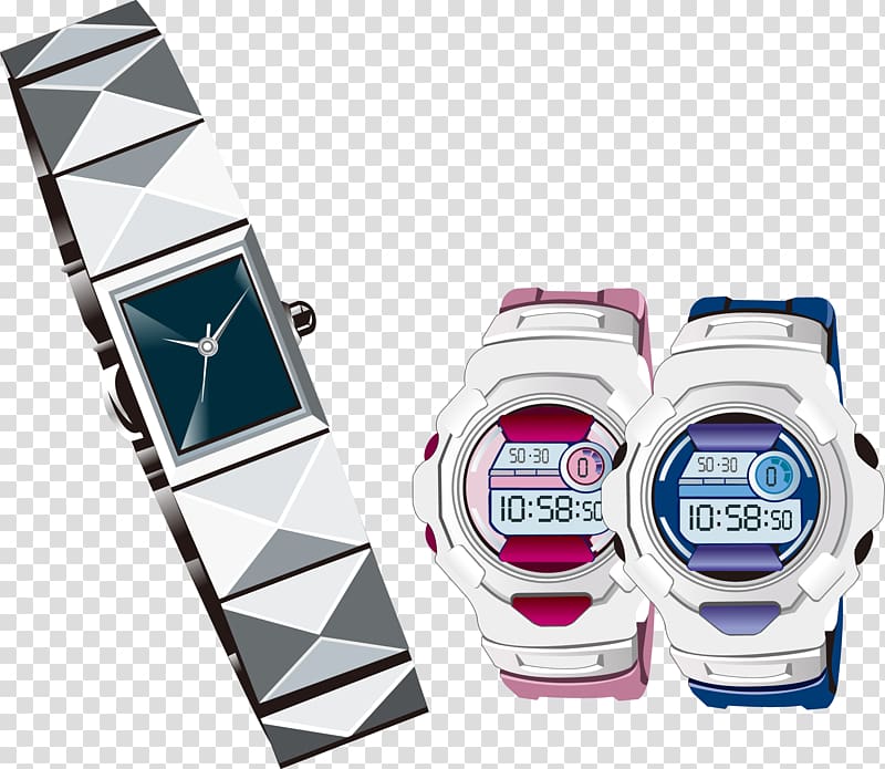 Clothing Accessories Illustration, material watch electronic watch transparent background PNG clipart