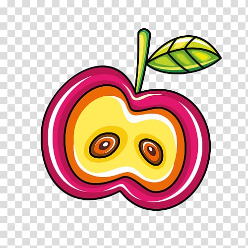 Apple Peel, Cartoon Painted apple transparent background PNG clipart