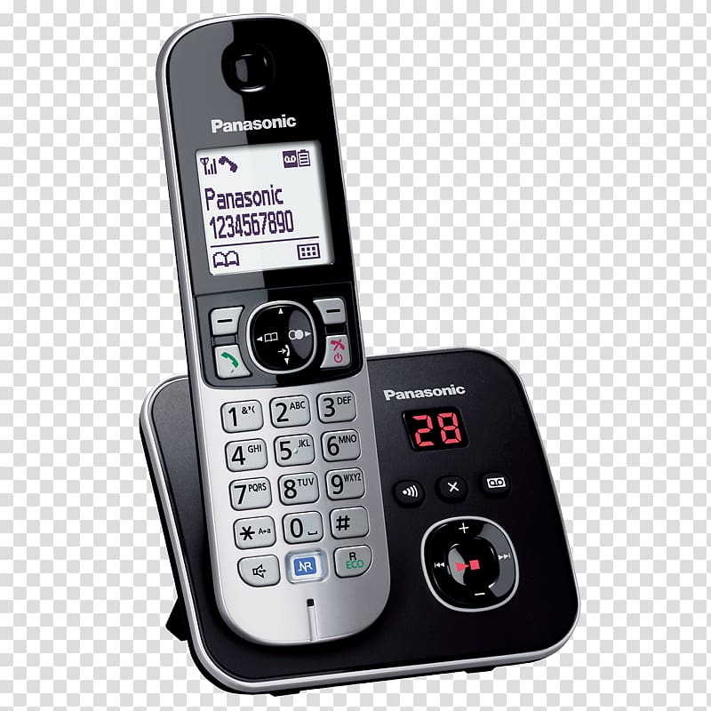 Digital Enhanced Cordless Telecommunications Cordless telephone Answering Machines Panasonic, Panasonic phone transparent background PNG clipart