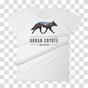 T-shirt Urban coyote Canidae Dog, urban women transparent background PNG clipart thumbnail