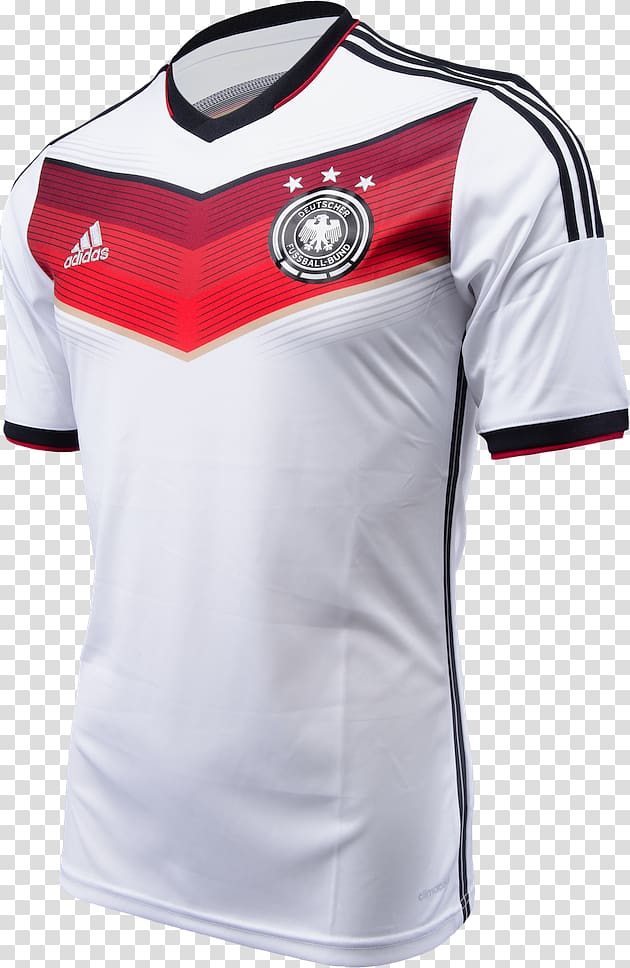 2014 FIFA World Cup Germany national football team T-shirt Jersey, white short sleeves transparent background PNG clipart