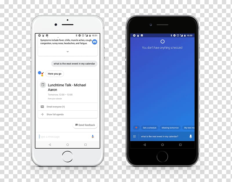 Feature phone Smartphone Cortana Google Assistant iPhone, smartphone transparent background PNG clipart