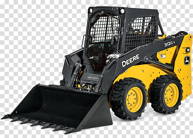 John Deere Skid-steer loader Heavy Machinery Tracked loader, skid steer transparent background PNG clipart