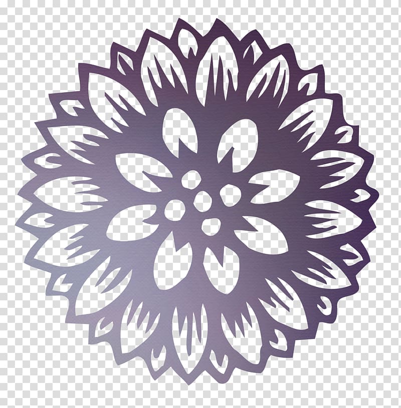 Chrysanthemum Papercutting, Paper-cut purple chrysanthemums transparent background PNG clipart