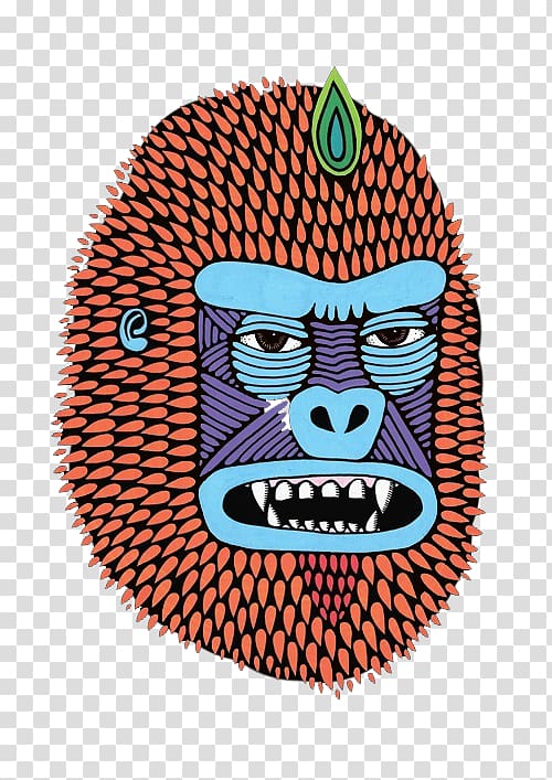 Artist Painting Drawing Illustration, Cartoon mouth orangutan head transparent background PNG clipart