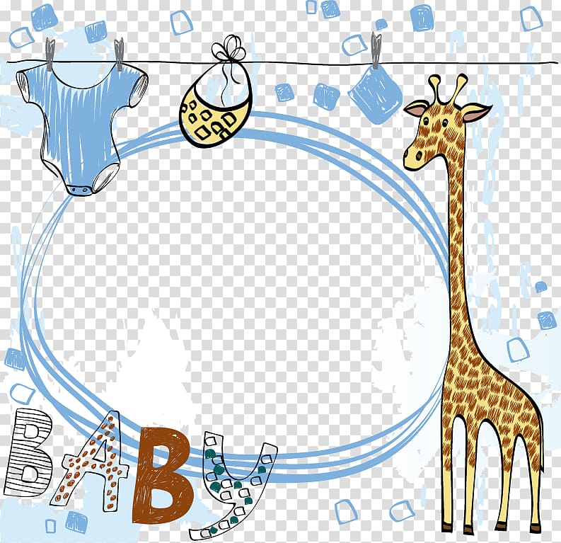 Cartoon Adobe Illustrator, Hand-painted baby clothes deer pattern transparent background PNG clipart