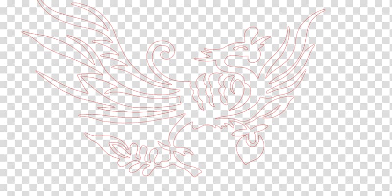 Text White Illustration, Red Phoenix transparent background PNG clipart