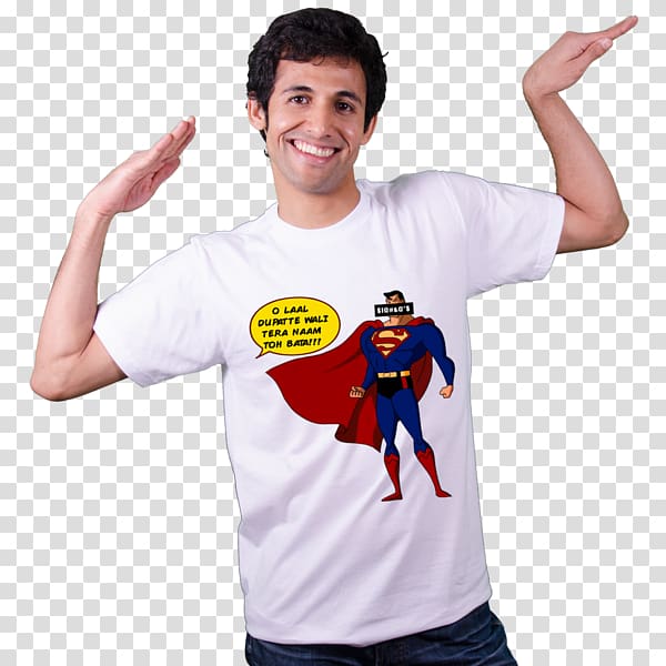 T-shirt Superman Govinda YouTube Bollywood, T-shirt transparent background PNG clipart