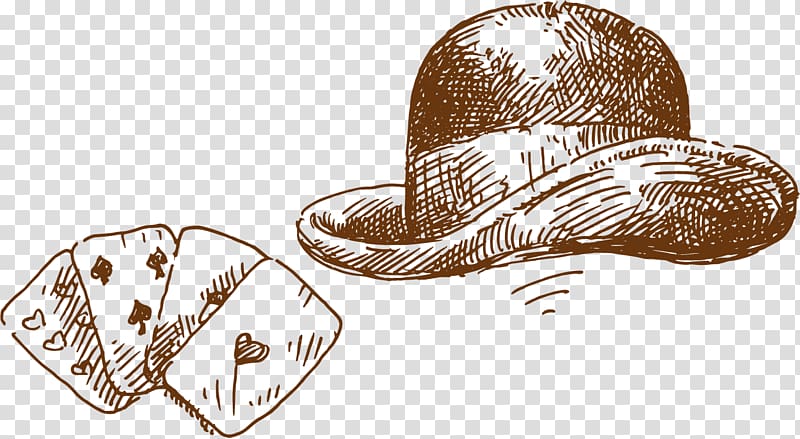 Hat Drawing, Hats Poker elements transparent background PNG clipart