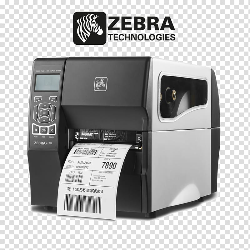 Zebra Technologies Label printer Barcode printer Thermal-transfer printing, watercolour transparent background PNG clipart HiClipart