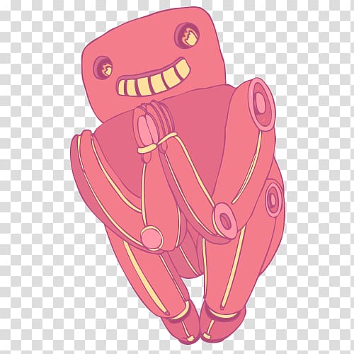 Robotic arm, Pink robot transparent background PNG clipart