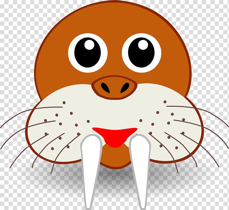 Walrus Santa Claus Drawing , Funny Cartoon Faces transparent background PNG clipart