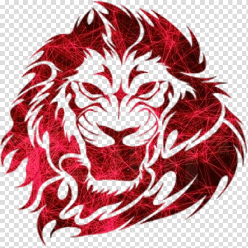 red lion illustration, Lion Tattoo Tiger , lion transparent background PNG clipart