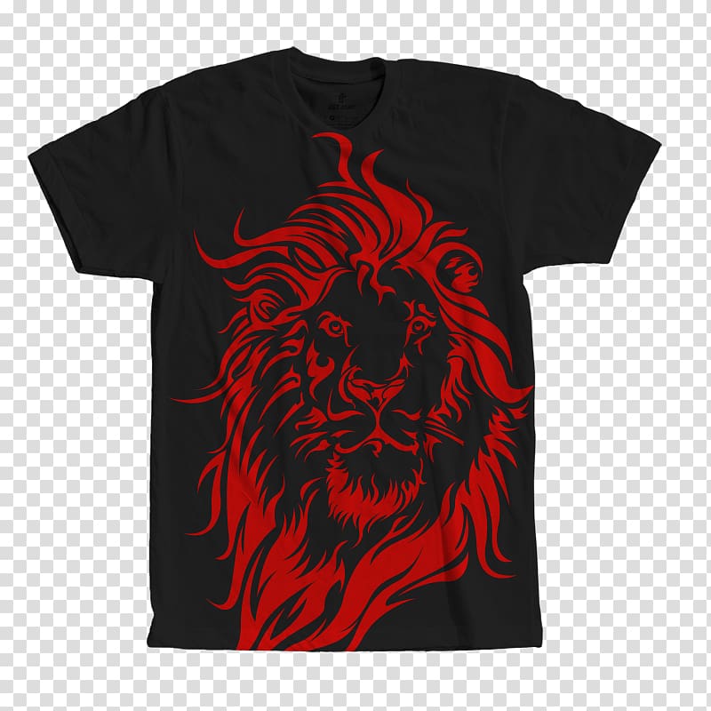 T-shirt Clothing Crew neck Sleeve, Lion of Judah transparent background PNG clipart