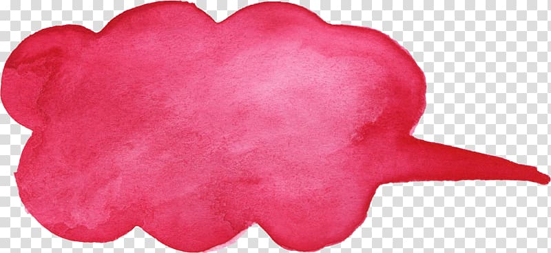 Speech balloon Watercolor painting, watercolor red transparent background PNG clipart
