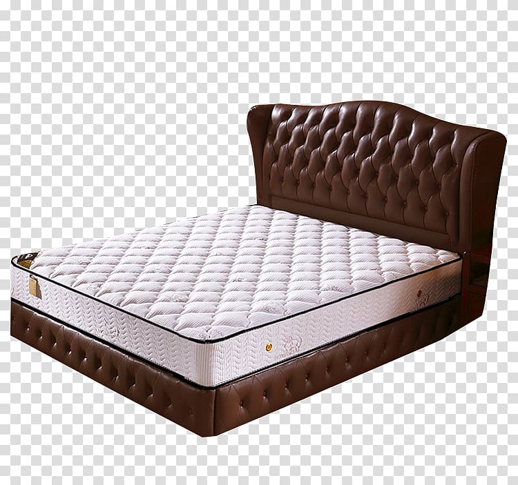 Bed frame Mattress Box-spring Latex, European-style thickened mattress material transparent background PNG clipart
