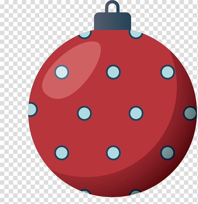 Red Christmas ornament, Red ball pattern transparent background PNG clipart