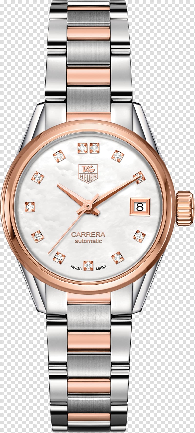 TAG Heuer Carrera Calibre 5 Automatic watch TAG Heuer Aquaracer, watch transparent background PNG clipart