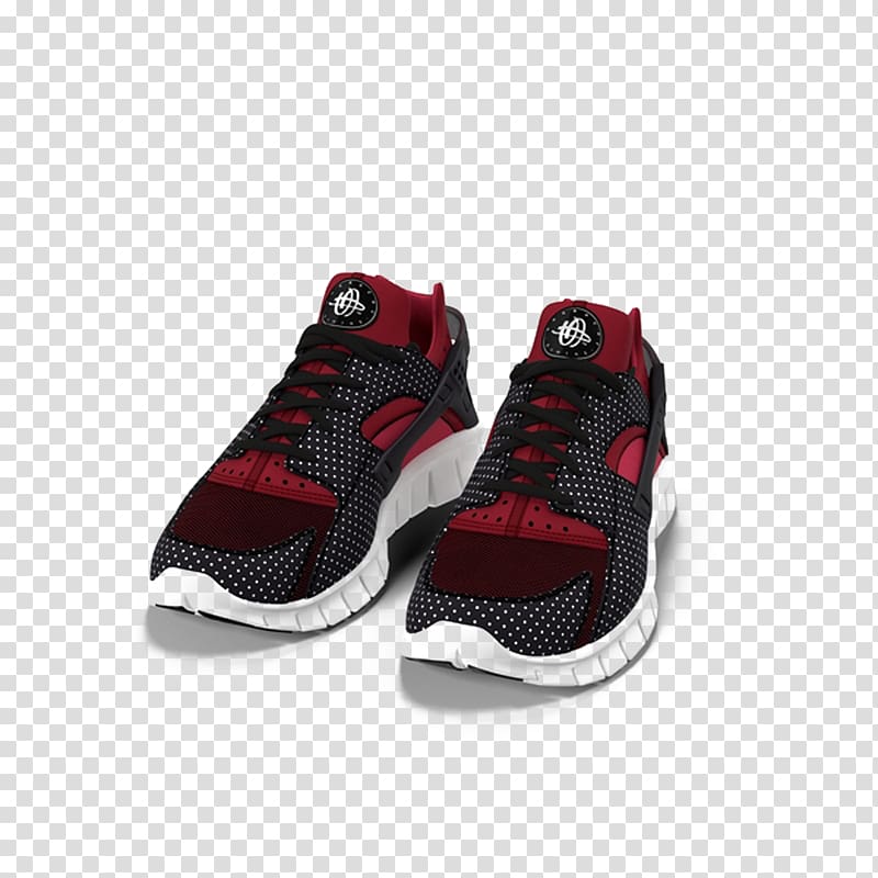 pair of gray-black-and-red Nike Huarache run, Shoe Nike Sneakers Running, Nike running shoes transparent background PNG clipart