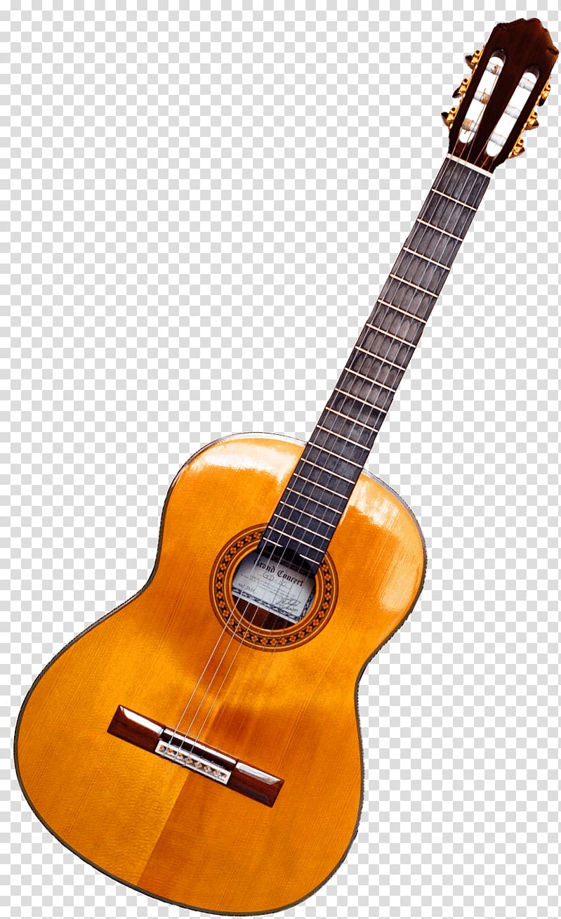 brown classical guitar, Ukulele Twelve-string guitar Musical instrument, Acoustic Classic Guitar transparent background PNG clipart
