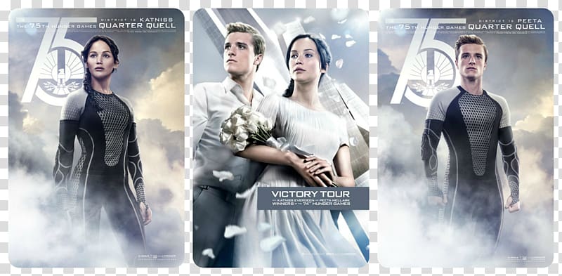 Catching Fire Peeta Mellark Finnick Odair Katniss Everdeen Poster, the hunger games transparent background PNG clipart