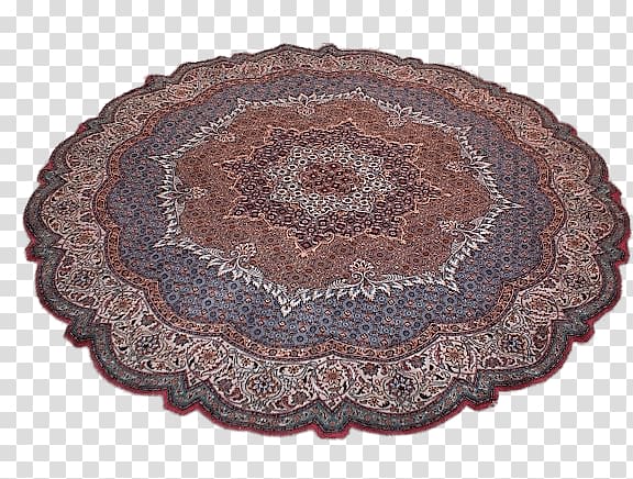 scalloped-edge multicolored floral area rug, Carpet Round Persian transparent background PNG clipart