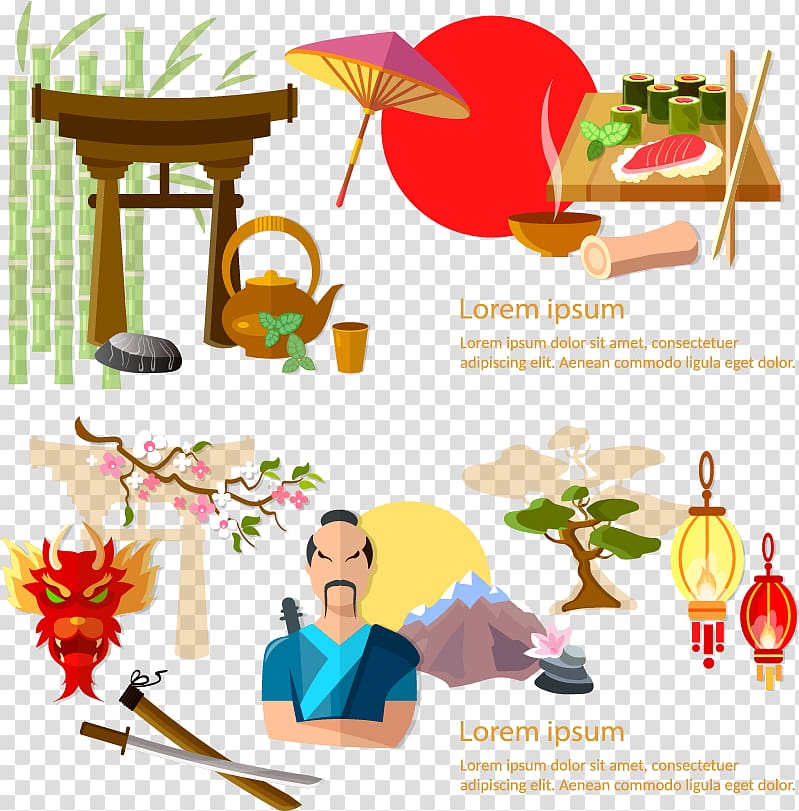 Japan Web banner Advertising Element, Japan banner creative element material transparent background PNG clipart