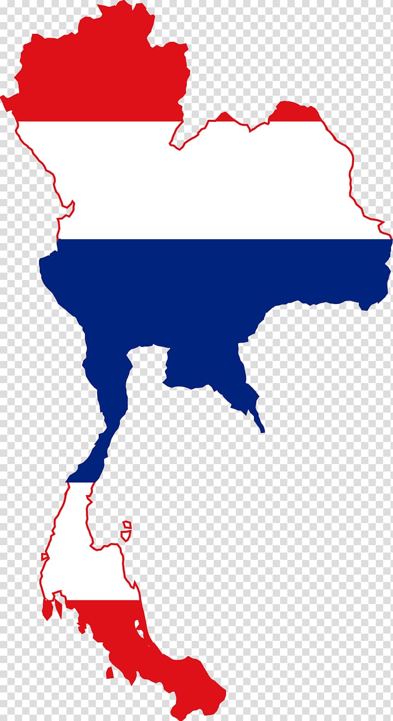 red, white, and blue country map , Flag of Thailand Map, thailand transparent background PNG clipart