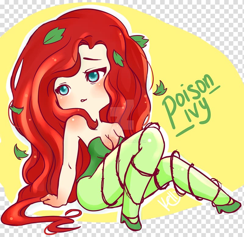 Poison Ivy Art Drawing Chibi Manga, poison transparent background PNG clipart