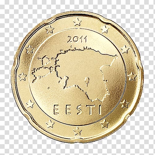 Estonian euro coins 20 cent euro coin, 20 Cent Euro Coin transparent background PNG clipart