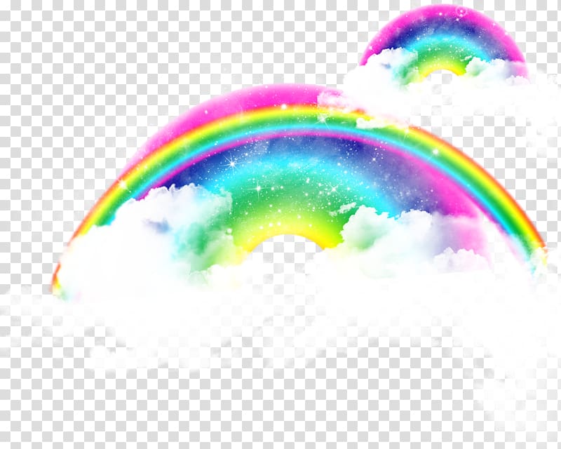 rainbow , Rainbow Cloud iridescence, Rainbow clouds transparent background PNG clipart