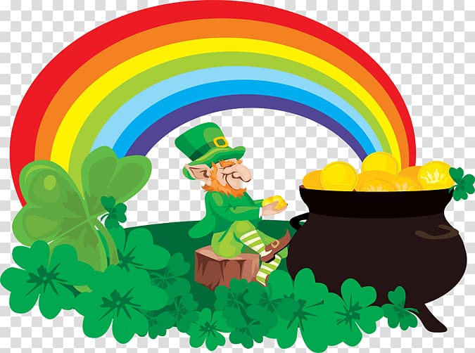 Saint Patricks Day Leprechaun Rainbow St. Patricks Day Activities , Pot Of Gold transparent background PNG clipart