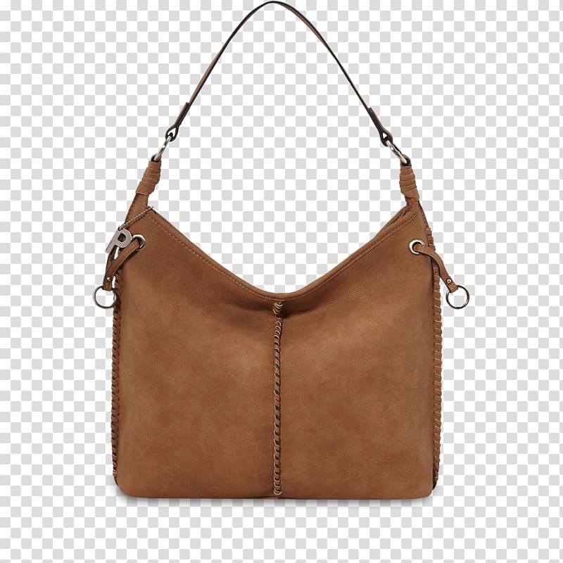 Hobo bag Leather Brown Caramel color Strap, ladies Bag transparent background PNG clipart