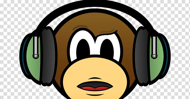 Headphones Gorilla Chimpanzee Monkey Logo, headphones transparent background PNG clipart