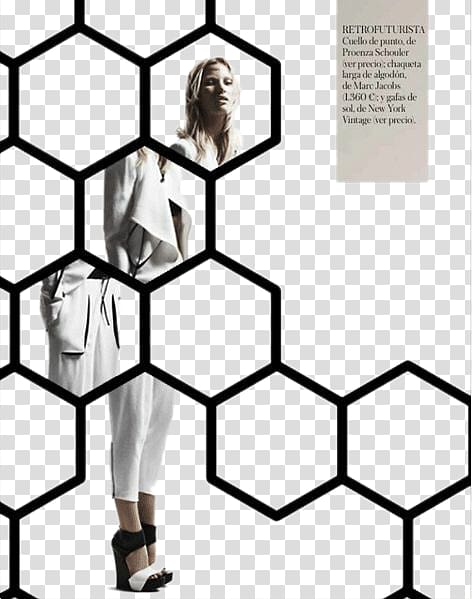 Graphic design Fashion Communication design Model, Western model offered with honeycomb structure transparent background PNG clipart