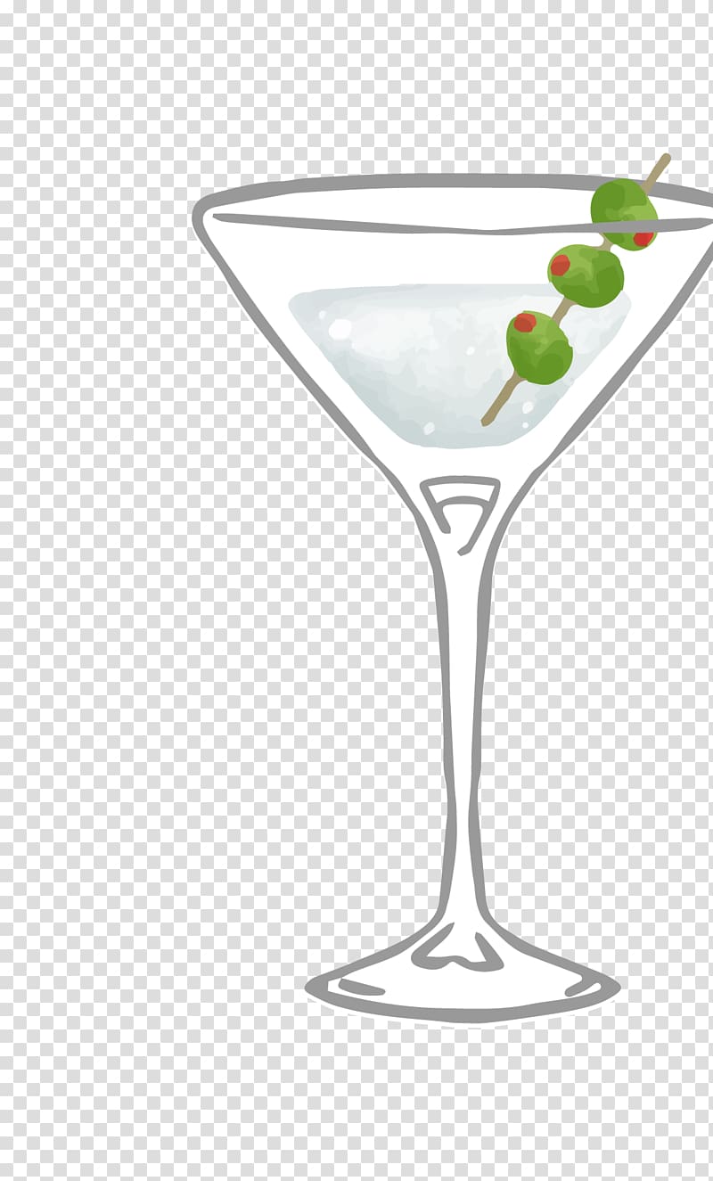 Cocktail garnish Martini Wine glass, Cartoon Cocktail Cup transparent background PNG clipart