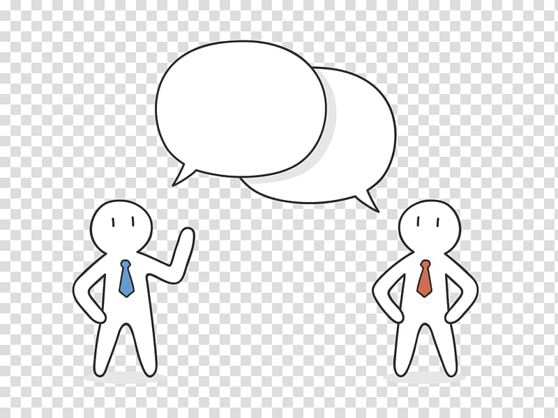 two man with cloud chats illustration, Debate Conversation Euclidean Icon, Business Talk transparent background PNG clipart