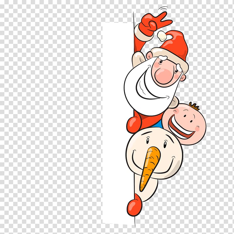 Santa Claus Christmas Euclidean Illustration, Santa Claus and children material transparent background PNG clipart